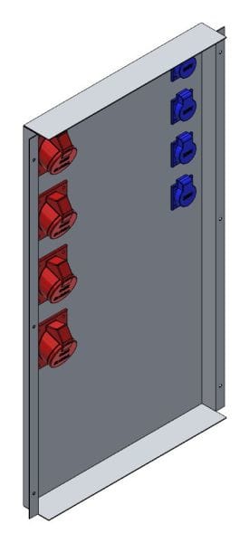 MEHLER - Steckdosenblech Breite B, Höhe 800mm