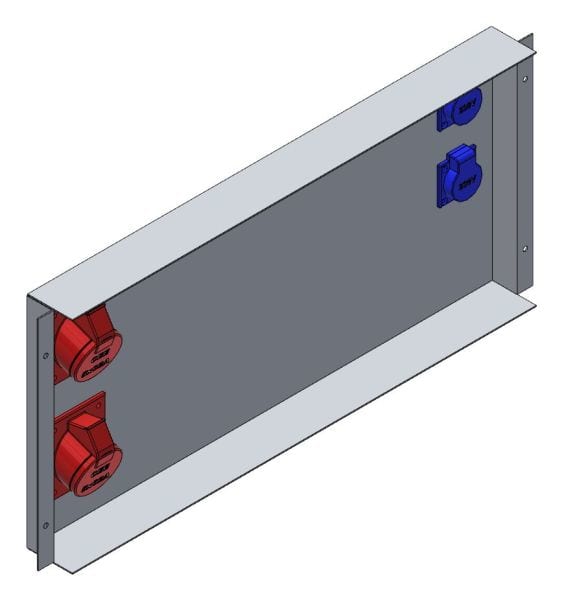 MEHLER - Steckdosenblech Breite C, Höhe 300mm