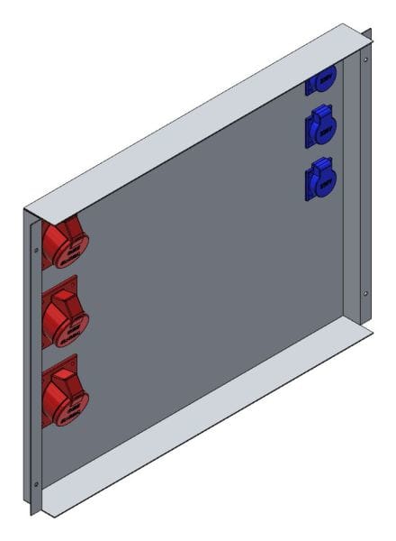 MEHLER - Steckdosenblech Breite C, Höhe 500mm