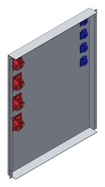 MEHLER - Steckdosenblech Breite C, Höhe 800mm
