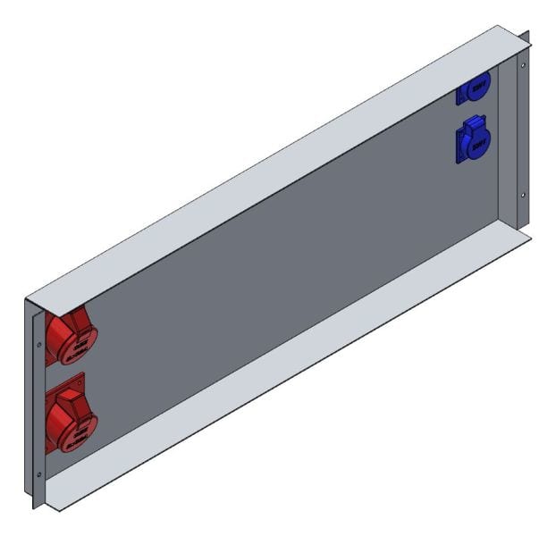 MEHLER - Steckdosenblech Breite D, Höhe 300mm