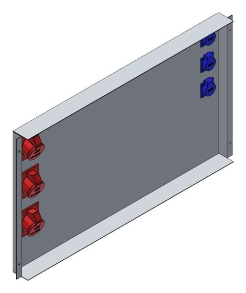 MEHLER - Steckdosenblech Breite D, Höhe 500mm