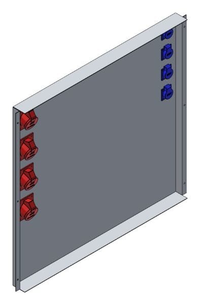 MEHLER - Steckdosenblech Breite D, Höhe 800mm