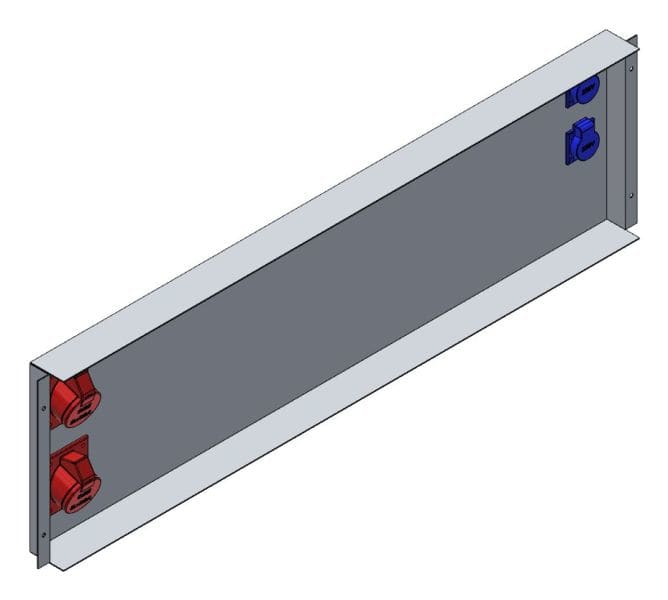 MEHLER - Steckdosenblech Breite E, Höhe 300mm