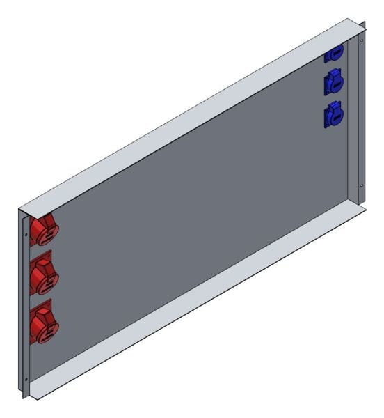 MEHLER - Steckdosenblech Breite E, Höhe 500mm