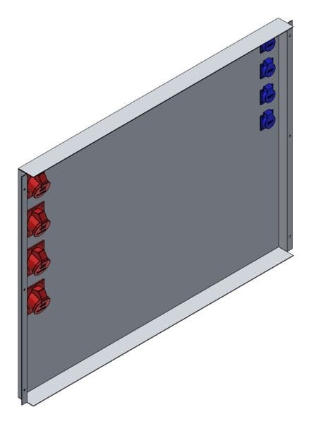 MEHLER - Steckdosenblech Breite E, Höhe 800mm