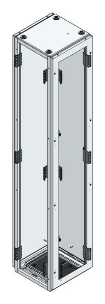 MEHLER - TSRM-Eckschrank BxTxH 400x400x2000mm inkl. Rückwand,Bodenblech, 1x Seitenwand