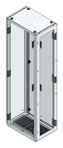MEHLER - TSRM-Eckschrank BxTxH 400x600x1800mm inkl. Rückwand,Bodenblech, 1x Seitenwand