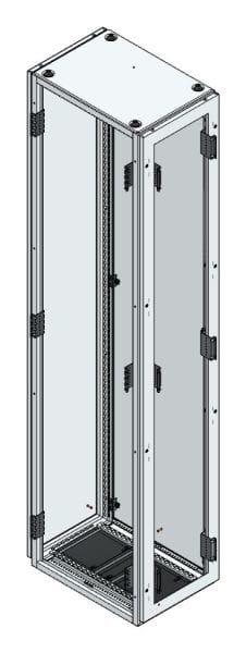 MEHLER - TSRM-Eckschrank BxTxH 400x600x2200mm inkl. Rückwand,Bodenblech, 1x Seitenwand