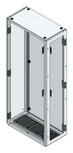 MEHLER - TSRM-Eckschrank BxTxH 400x800x1800mm inkl. Rückwand,Bodenblech, 1x Seitenwand