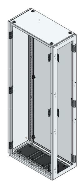 MEHLER - TSRM-Eckschrank BxTxH 400x800x2000mm inkl. Rückwand,Bodenblech, 1x Seitenwand