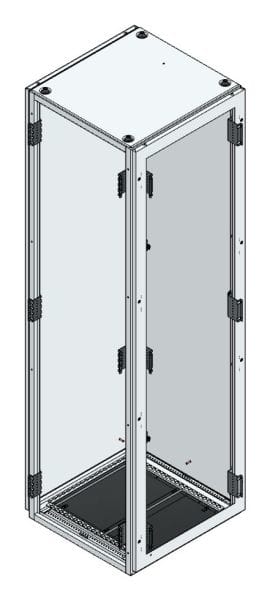 MEHLER - TSRM-Eckschrank BxTxH 600x600x2000mm inkl. Rückwand,Bodenblech, 1x Seitenwand