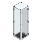 MEHLER - TSRM-Eckschrank BxTxH 600x600x2000mm inkl. Rückwand,Bodenblech, 1x Seitenwand