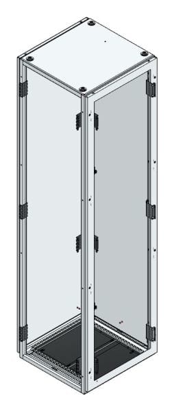 MEHLER - TSRM-Eckschrank BxTxH 600x600x2200mm inkl. Rückwand,Bodenblech, 1x Seitenwand