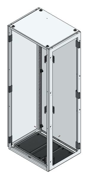 MEHLER - TSRM-Eckschrank BxTxH 600x800x2000mm inkl. Rückwand,Bodenblech, 1x Seitenwand