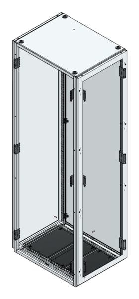 MEHLER - TSRM-Eckschrank BxTxH 600x800x2200mm inkl. Rückwand,Bodenblech, 1x Seitenwand