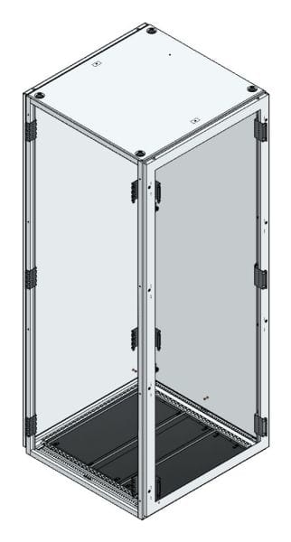 MEHLER - TSRM-Eckschrank BxTxH 800x800x2000mm inkl. Rückwand,Bodenblech, 1x Seitenwand