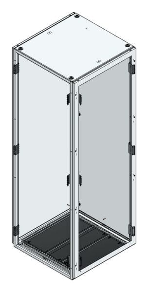 MEHLER - TSRM-Eckschrank BxTxH 800x800x2200mm inkl. Rückwand,Bodenblech, 1x Seitenwand