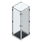 MEHLER - TSRM-Eckschrank BxTxH 800x800x2200mm inkl. Rückwand,Bodenblech, 1x Seitenwand