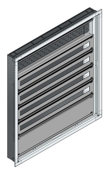 MEHLER - UP-Universal-Flachverteiler IP44 Nischenmaß B965xH1045xT110mm