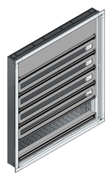 MEHLER - UP-Universal-Flachverteiler IP44 Nischenmaß B965xH1045xT110mm