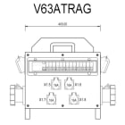 MEHLER - BV-Steckdosenverteiler 63A, Tragbügel 4 Schuko, 2 CEE 16A, 2 CEE 32A