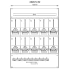 MEHLER - Zählergerüst 1055x1325x155mm 10ZP inkl. VZSI 25A fix, schaltbar