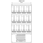 MEHLER - Zählergerüst 845x1625x155mm 12ZP inkl. VZSI 25A fix, schaltbar