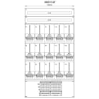 MEHLER - Zählergerüst 1055x1900x155mm 15ZP inkl. VZSI 25A fix, schaltbar