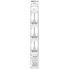 MEHLER - Zählergerüst 215x1775x155mm 3ZP inkl. VZSI 25A fix, schaltbar
