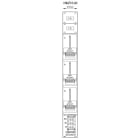 MEHLER - Zählergerüst 215x1900x155mm 3ZP inkl. VZSI 25A fix, schaltbar