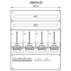 MEHLER - Zählergerüst 845x1000x155mm 4ZP inkl. VZSI 25A fix, schaltbar