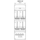 MEHLER - Zählergerüst 425x1325x155mm 4ZP inkl. VZSI 25A fix, schaltbar