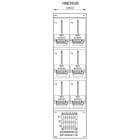 MEHLER - Zählergerüst 425x1625x155mm 6ZP inkl. VZSI 25A fix, schaltbar
