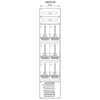 MEHLER - Zählergerüst 425x1900x155mm 6ZP inkl. VZSI 25A fix, schaltbar