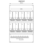MEHLER - Zählergerüst 845x1325x155mm 8ZP inkl. VZSI 25A fix, schaltbar