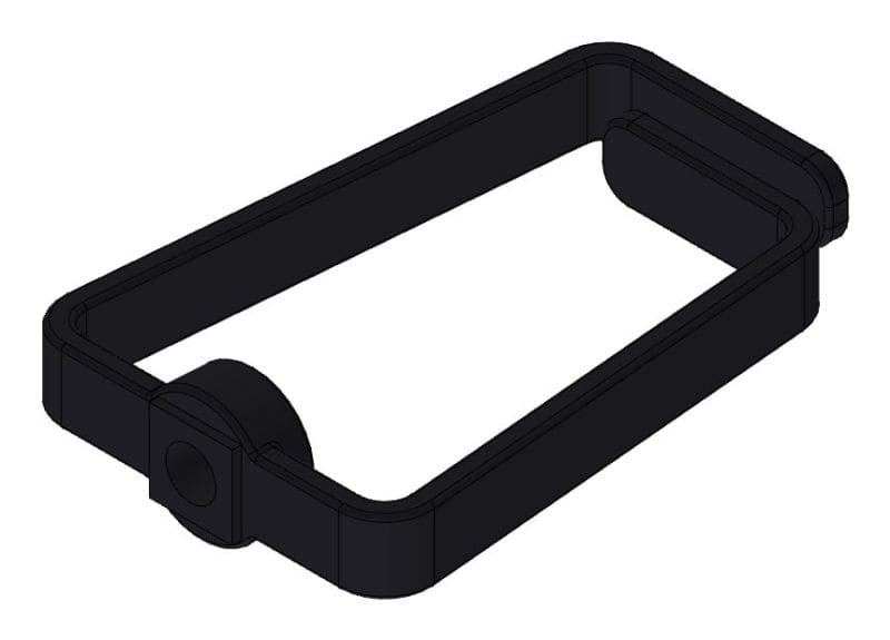 MEHLER - 10 Stk. Kabelrangierbügel Kunststoff Schwarz, Außenmasse B43 x H60mm