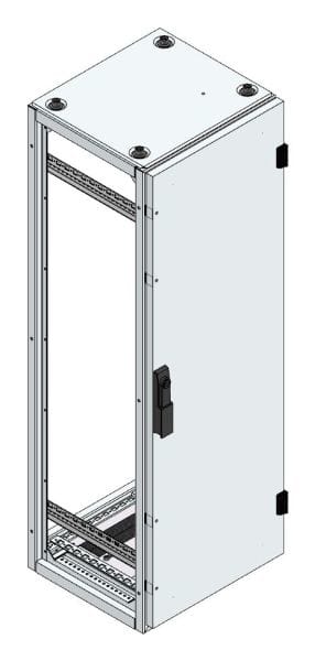 MEHLER - Alu-Anreihschrank BxHxT 400x1200x400mm o. Rückwand, o. Seitenwand, m. Türe 1fl.