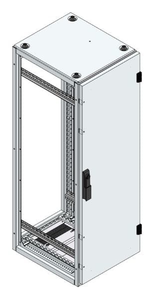 MEHLER - Alu-Anreihschrank BxHxT 400x1200x500mm o. Rückwand, o. Seitenwand, m. Türe 1fl.
