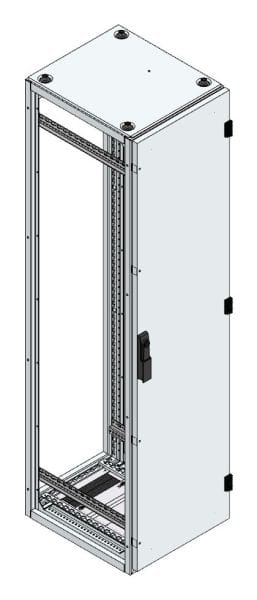 MEHLER - Alu-Anreihschrank BxHxT 400x1600x500mm o. Rückwand, o. Seitenwand, m. Türe 1fl.