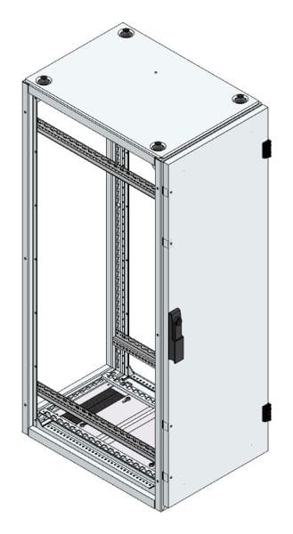 MEHLER - Alu-Anreihschrank BxHxT 400x1200x600mm o. Rückwand, o. Seitenwand, m. Türe 1fl.