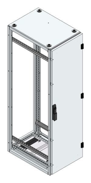 MEHLER - Alu-Anreihschrank BxHxT 400x1400x600mm o. Rückwand, o. Seitenwand, m. Türe 1fl.