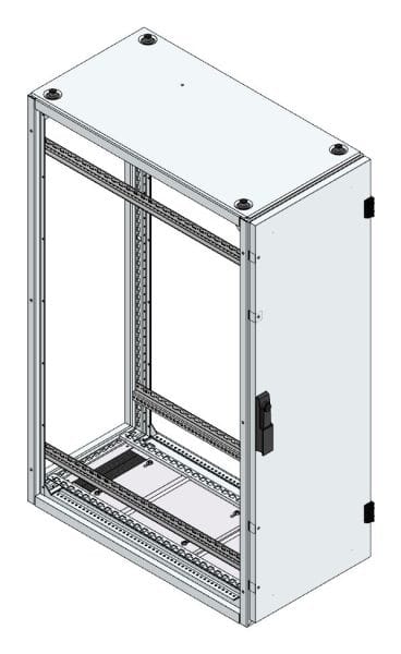 MEHLER - Alu-Anreihschrank BxHxT 400x1200x800mm o. Rückwand, o. Seitenwand, m. Türe 1fl.