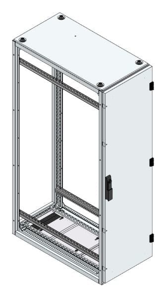 MEHLER - Alu-Anreihschrank BxHxT 400x1400x800mm o. Rückwand, o. Seitenwand, m. Türe 1fl.