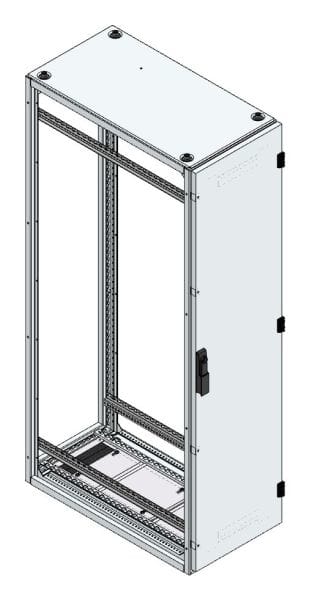 MEHLER - Alu-Anreihschrank BxHxT 400x1600x800mm o. Rückwand, o. Seitenwand, m. Türe 1fl.