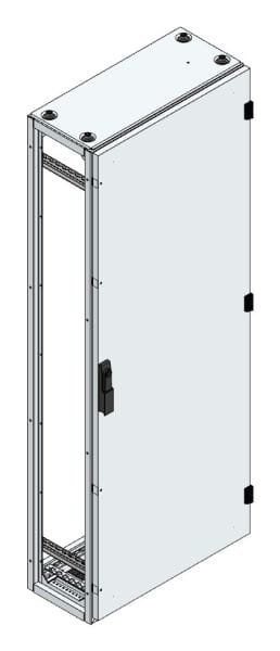 MEHLER - Alu-Anreihschrank BxHxT 600x1600x300mm o. Rückwand, o. Seitenwand, m. Türe 1fl.
