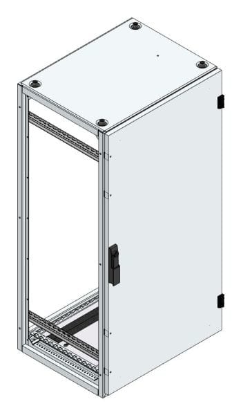 MEHLER - Alu-Anreihschrank BxHxT 600x1200x500mm o. Rückwand, o. Seitenwand, m. Türe 1fl.