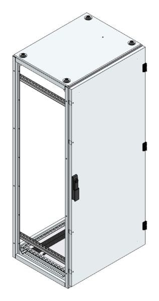 MEHLER - Alu-Anreihschrank BxHxT 600x1400x500mm o. Rückwand, o. Seitenwand, m. Türe 1fl.