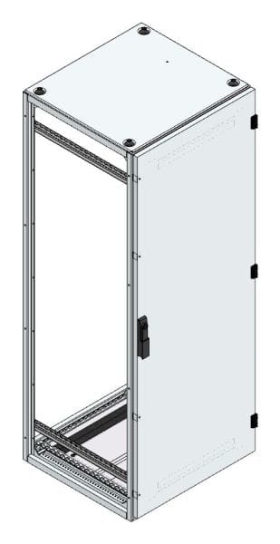 MEHLER - Alu-Anreihschrank BxHxT 600x1600x600mm o. Rückwand, o. Seitenwand, m. Türe 1fl.