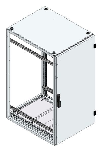 MEHLER - Alu-Anreihschrank BxHxT 600x1200x800mm o. Rückwand, o. Seitenwand, m. Türe 1fl.